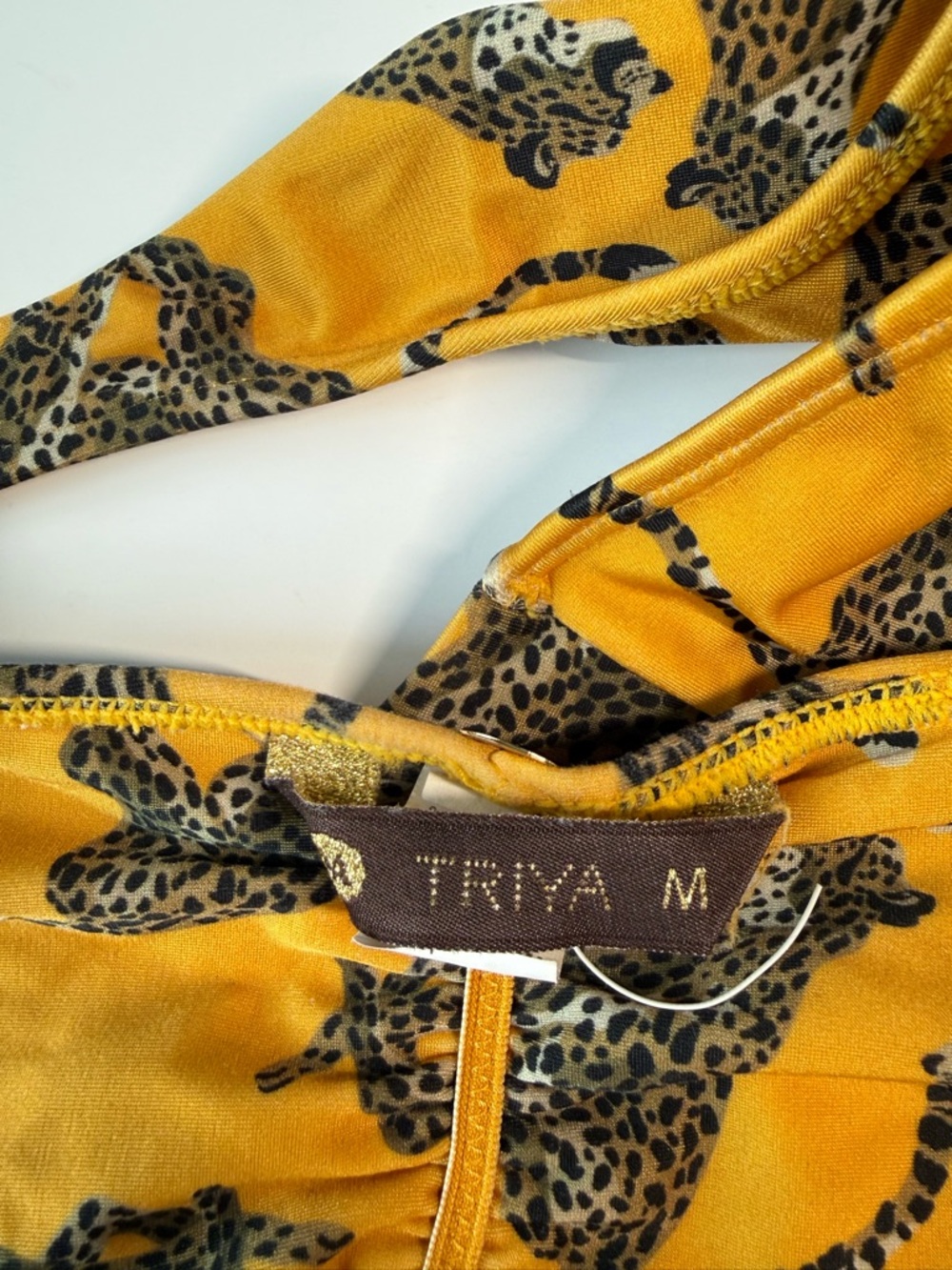 TRYA Mustard Yellow Leopard Print One-Piece Swimsuit - Picture 5 of 5